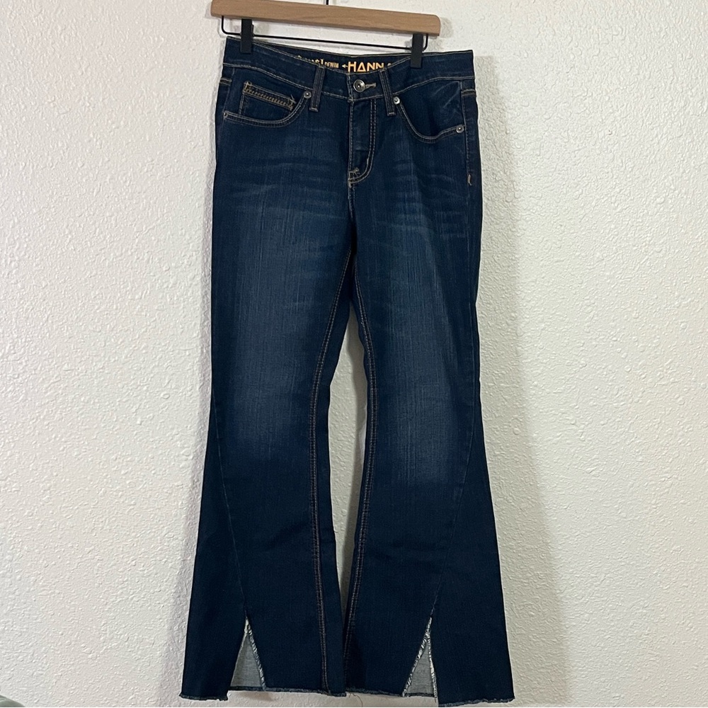 Hannah Women's Deep Blue Flare Jeans